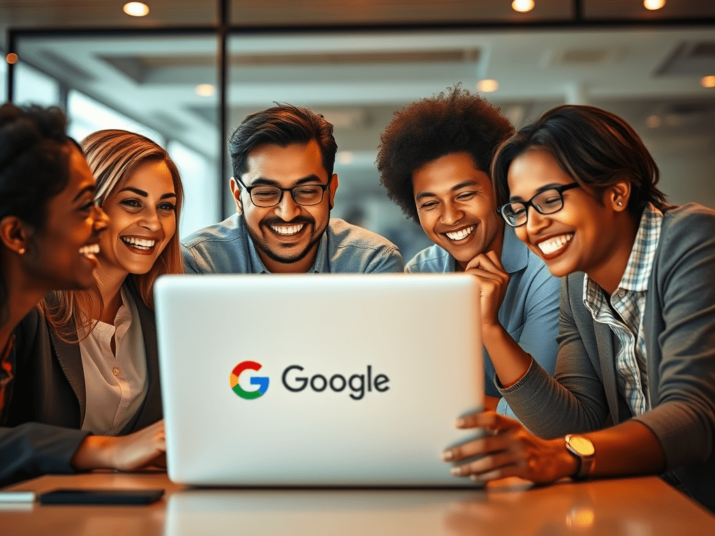 directores de marketing de una ONG viendo google grants